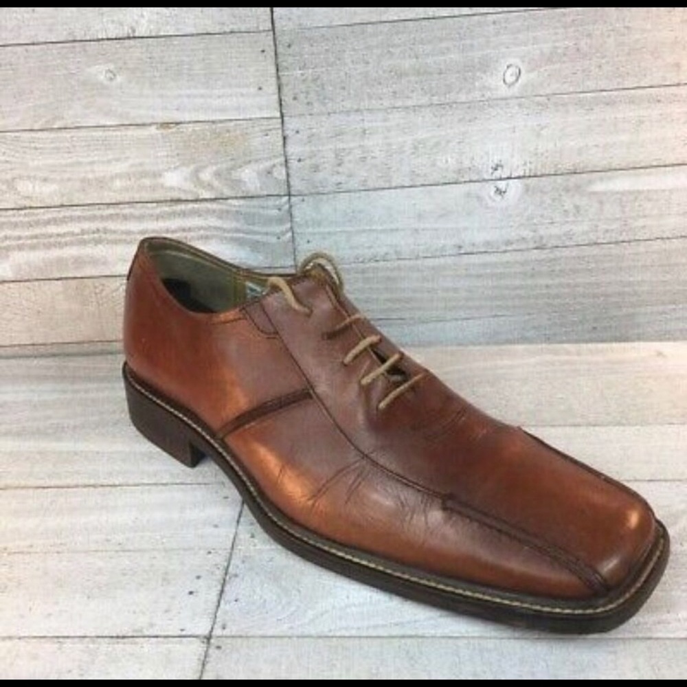 Vero Cuoio Mens Oxford Dress Shoes Brown Square